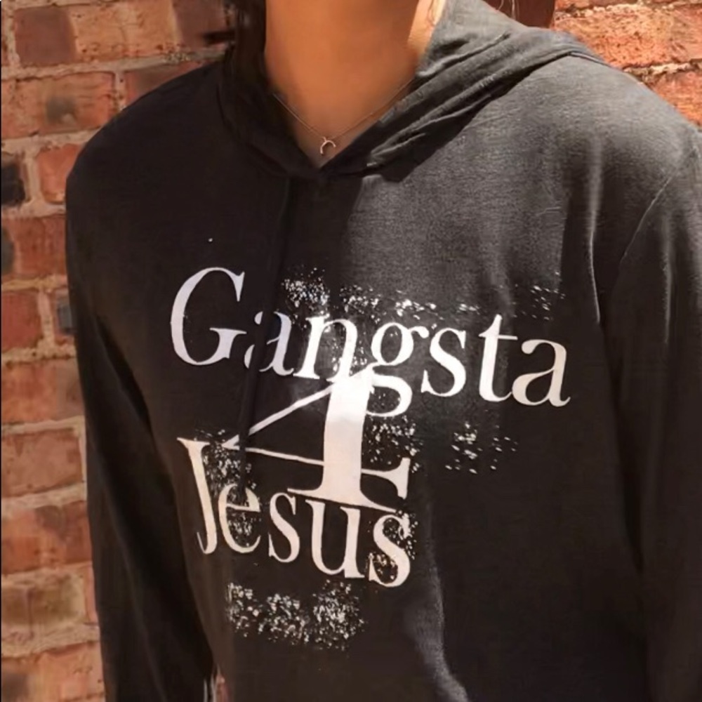 Gangsta for Jesus Long sleeve half top